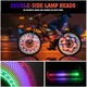 2 db sokszínű LED-es lámpa készlet kerékpárok hátsó részére fény- és mozgásérzékelővel, 16 LED, 32 modell, 16,5x9 cm, Luxer