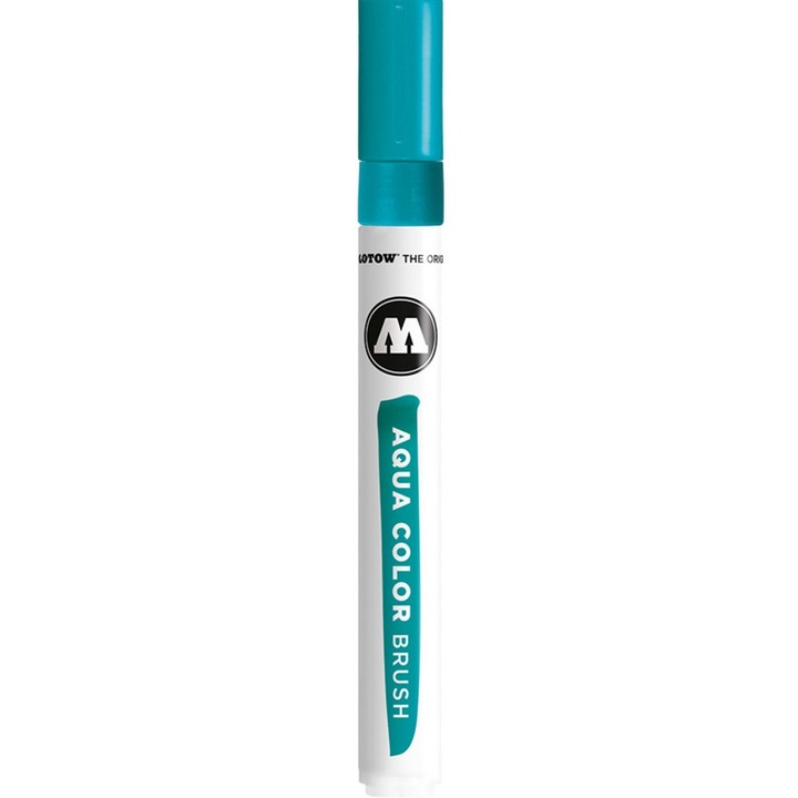 Marker - Brush Pen Aqua Color, Turquoise, Permanent, Albastru