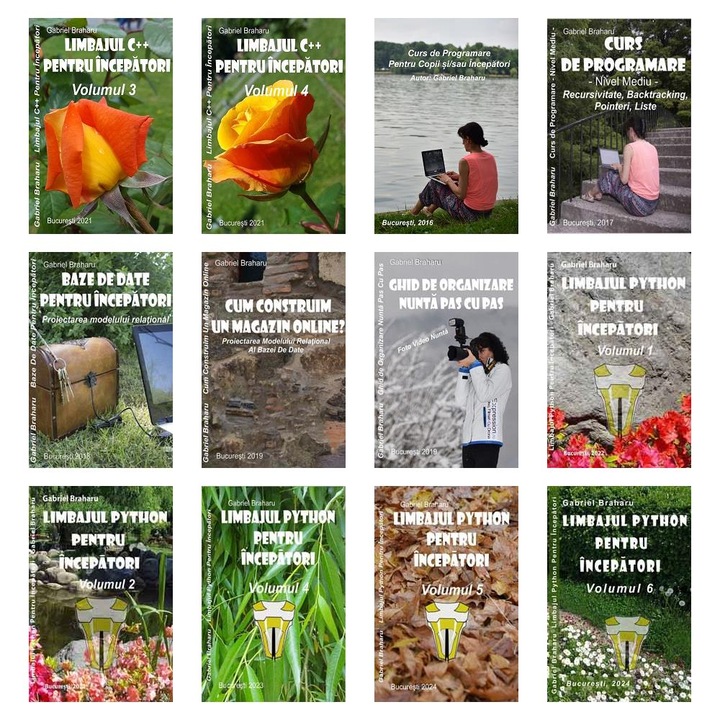 Set de 11+1 Carti Programare Incepatori (444), Gabriel Braharu, Colectia "Invata programare singur"