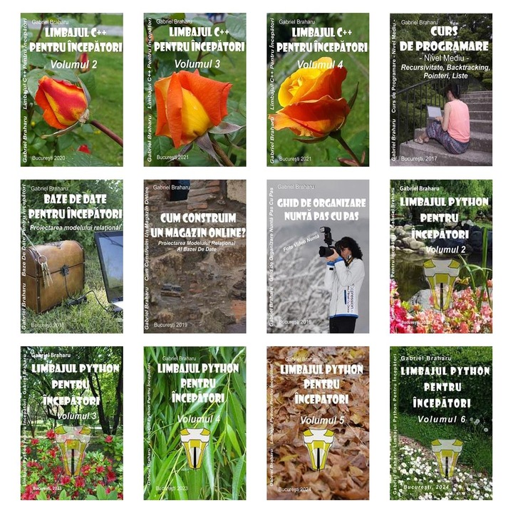 Set de 11+1 Carti Programare Incepatori (408), Gabriel Braharu, Colectia "Invata programare singur"