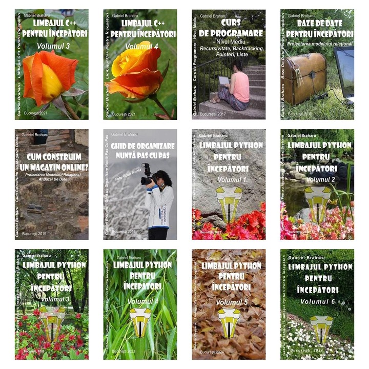 Set de 11+1 Carti Programare Incepatori (467), Gabriel Braharu, Colectia "Invata programare singur"