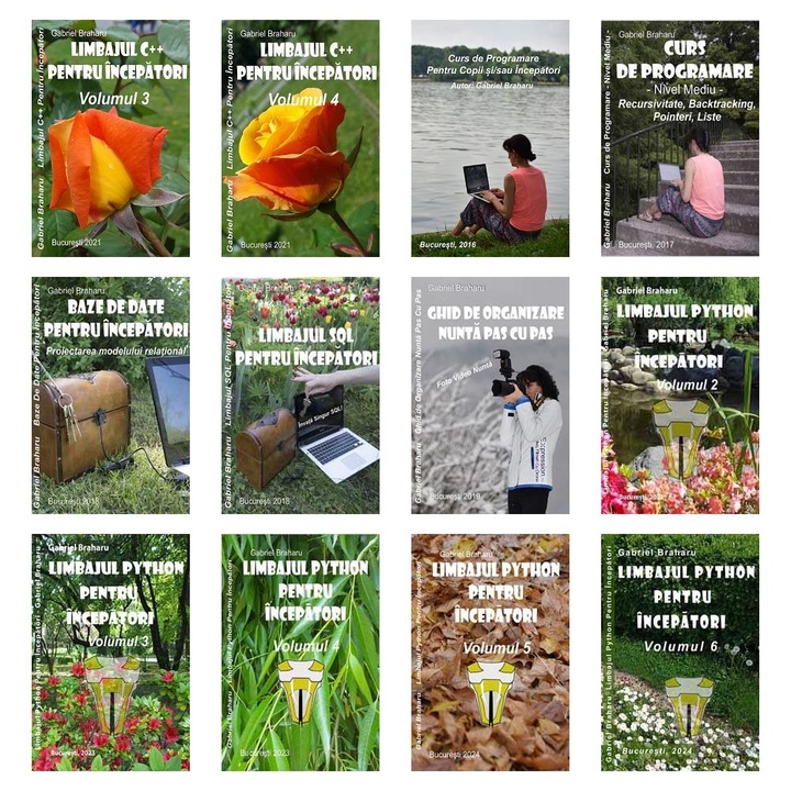 Set de 11+1 Carti Programare Incepatori (451), Gabriel Braharu, Colectia "Invata programare singur"
