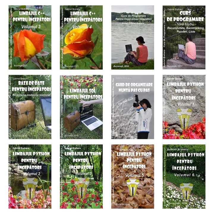 Set de 11+1 Carti Programare Incepatori (448), Gabriel Braharu, Colectia "Invata programare singur"