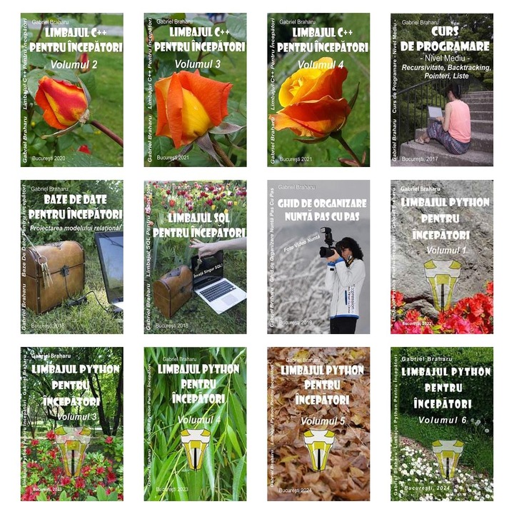 Set de 11+1 Carti Programare Incepatori (412), Gabriel Braharu, Colectia "Invata programare singur"