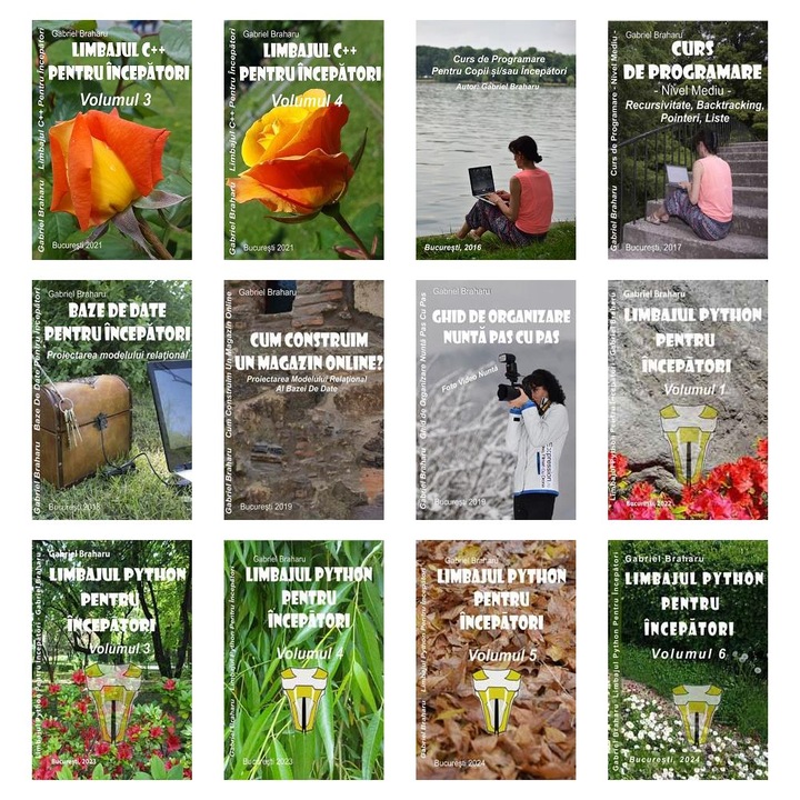 Set de 11+1 Carti Programare Incepatori (445), Gabriel Braharu, Colectia "Invata programare singur"