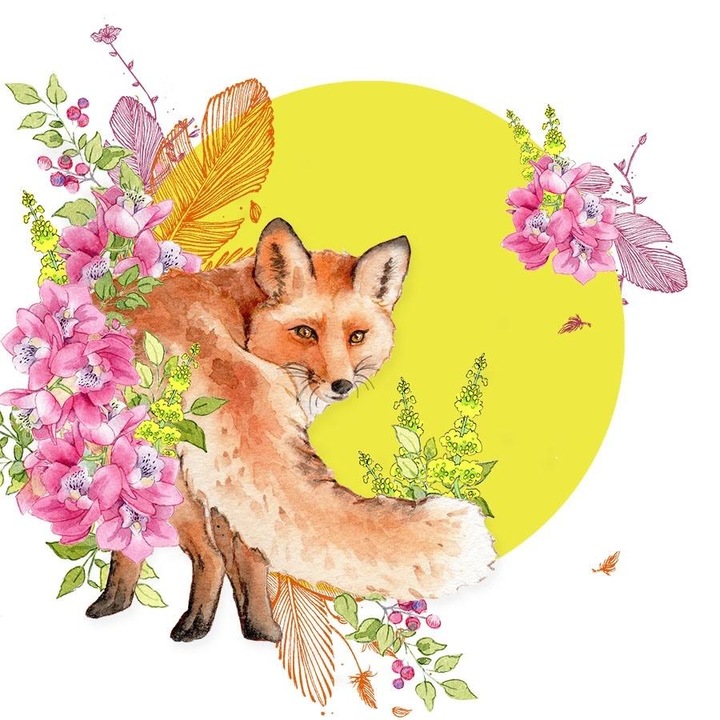 Felicitare cu plic, Clear Creations, Swarovski, Vulpe, Multicolor