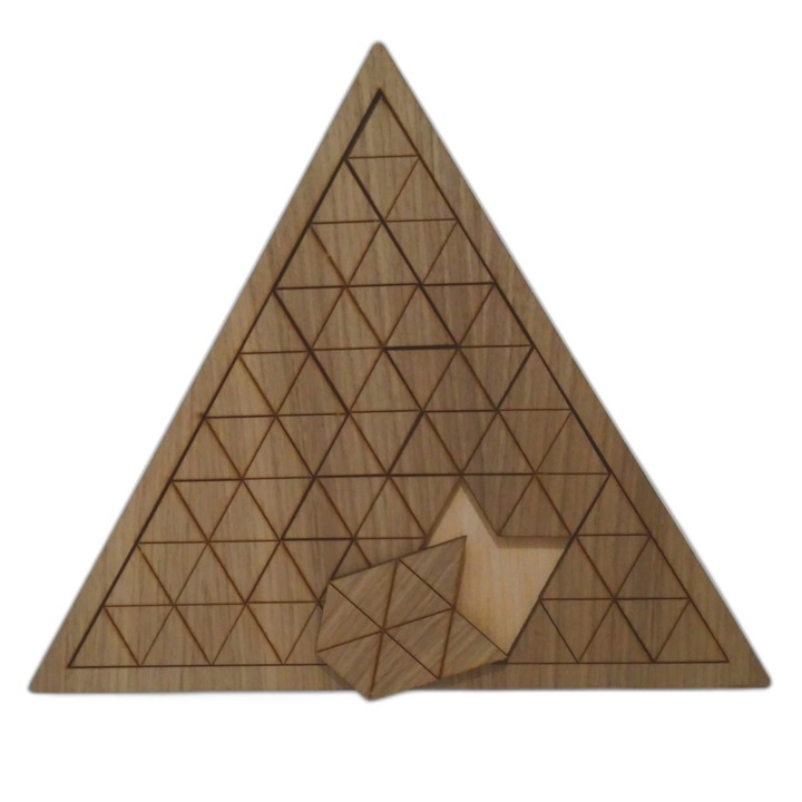 Puzzle, háromszög, Boreal, 20 cm, 15 db