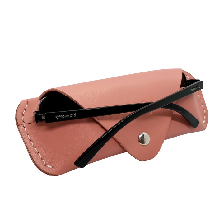 Toc Natty Pell din piele naturala rosie pentru ochelari de vedere, 02RZ