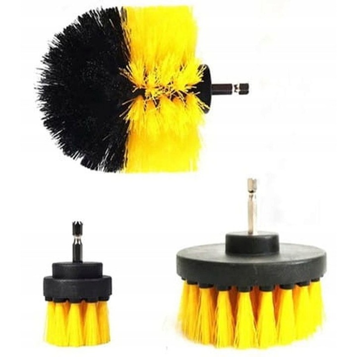 Комплект от 3 найлонови четки за почистване на различни повърхности