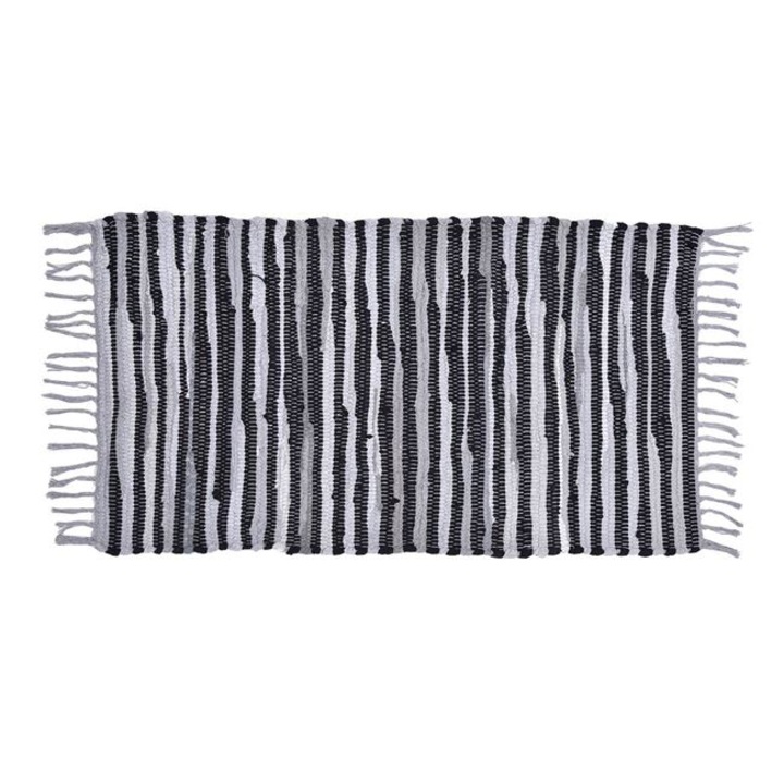 Covor decorativ traditional tesut "Etno", negru/gri, 50x80 cm