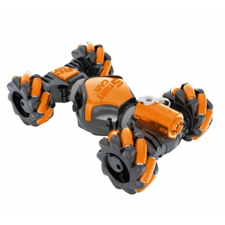 Masinuta cu telecomanda deformabila, fum, portocaliu