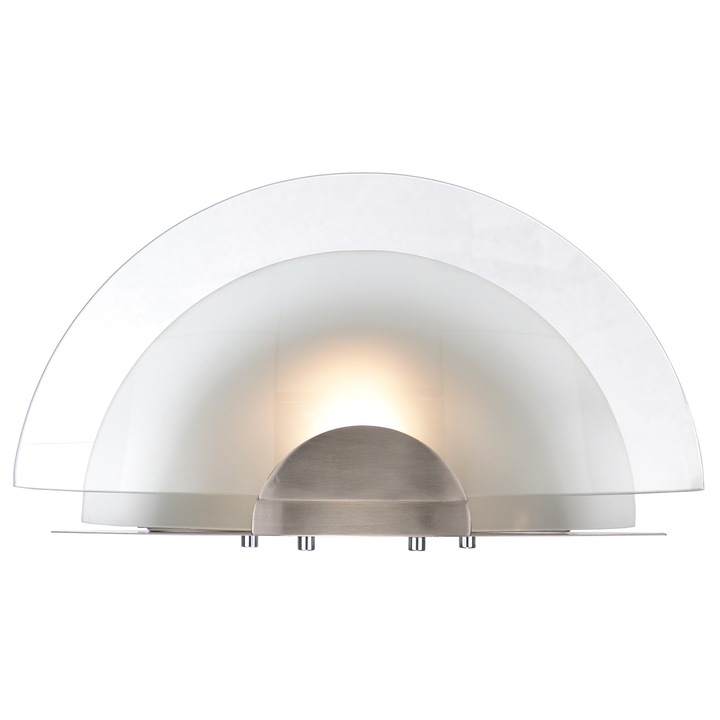 Аплик, Electro Style ARTE, Метал, Стъкло, Сребристо, G9