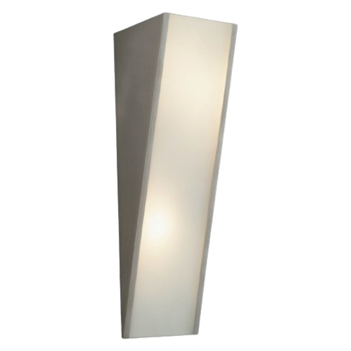 Aplica Perete 33127/17/10 G9 2x40W Cadru Metal Chrom Dreptunghi Abajur Foaie Sticla Mat MASSIVE