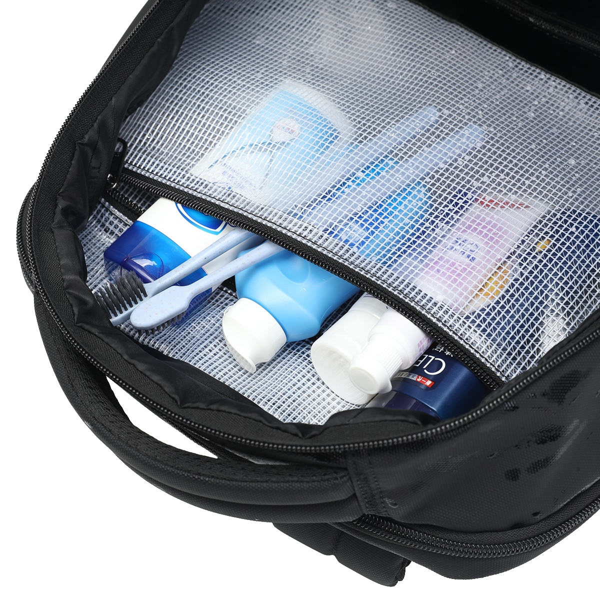 Rucsac laptop 15.6" business casual cu carcasa rigida din material impermeabil, TIGERNU, 30x16x45 cm, Negru