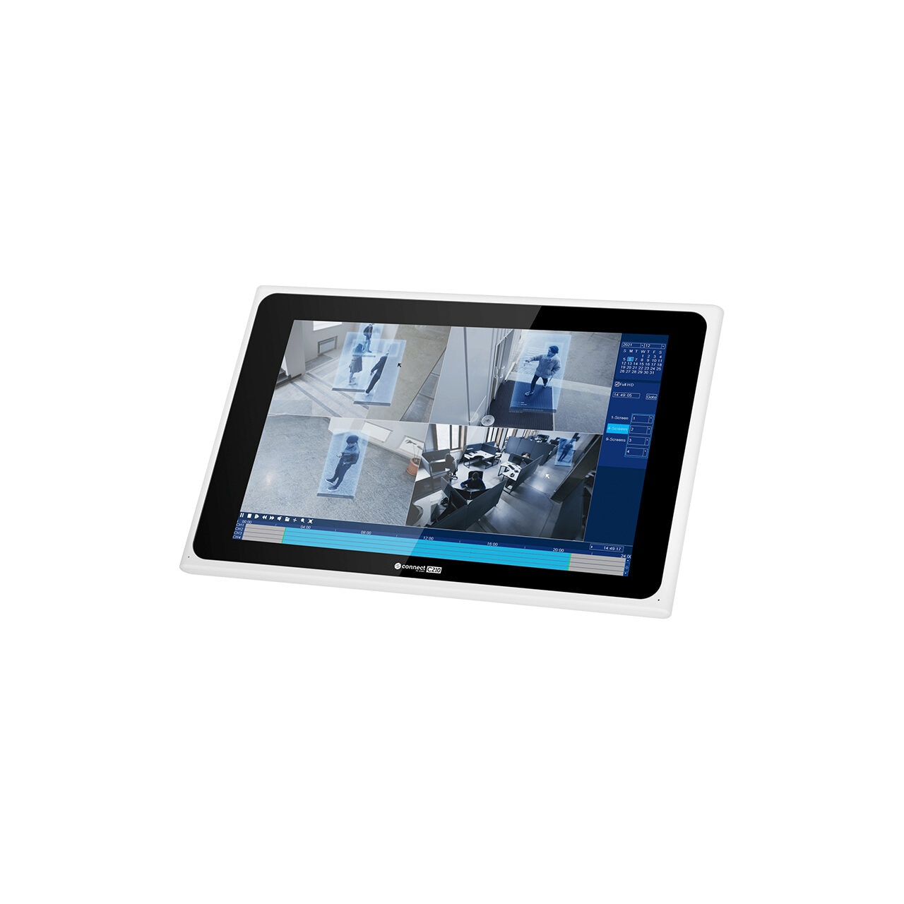 Комплект от 4 камери за наблюдение с монитор, Linux, RJ-45 портове, USB ...