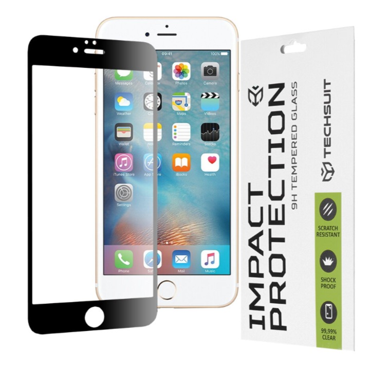 9H prémium védőüveg fólia iPhone 6-hoz - rögzítőkészlet