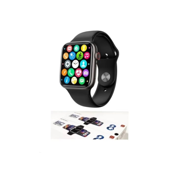 Смарт часовник BeSmart T900 Pro Max, Touch Screen, Пулс, Кръвно Налягане, Калории, Крачкомер, Bluetooth, SMS Нотификации, Черен