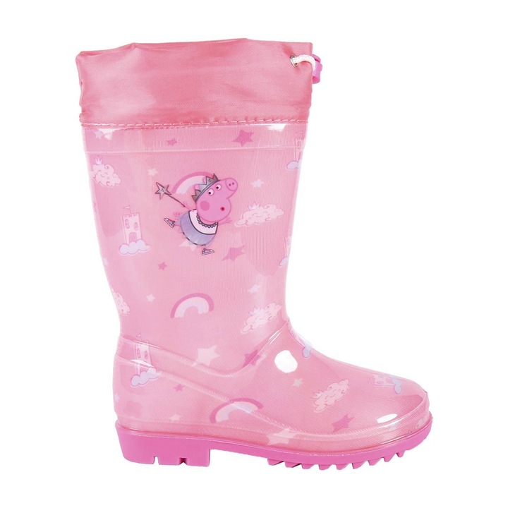 Cizme de cauciuc cu siret Peppa Pig Magic 21547, Roz