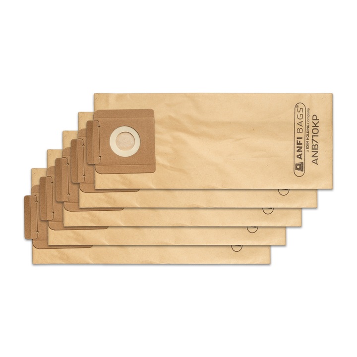 Set 5 saci compatibili cu aspiratorul KARCHER T 7/1 Classic, T 8/1 L, T 9/1 Bp, T 10/1, T 10/1 Adv, 6.904-333.0, 2 straturi de hartie