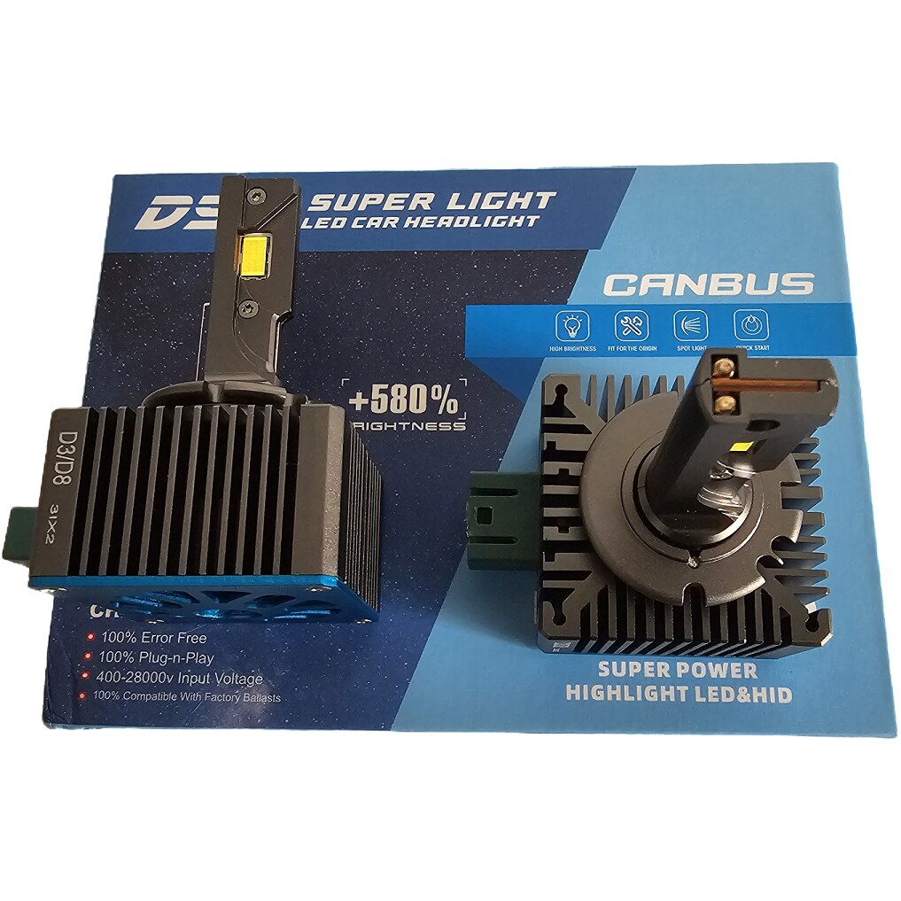 Комплект led крушки D1S Led 90w, 24000LM чифт 6000k - eMAG.bg