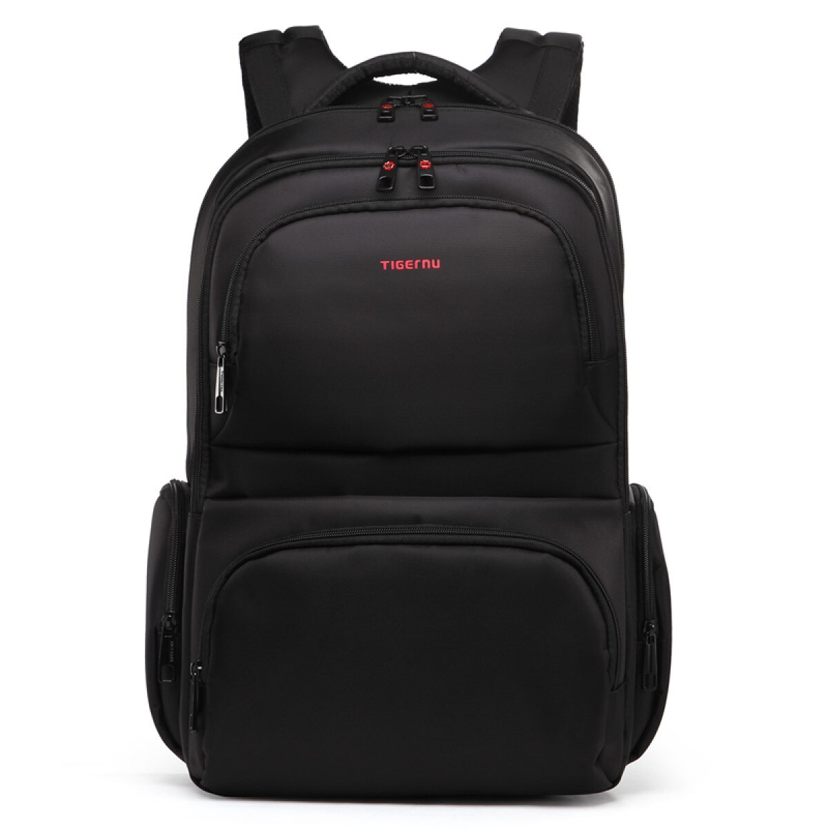 Rucsac laptop 15.6" smart casual, impermeabil, cu orificiu pentru cabluri audio, Tigernu, 31x15x46 cm, Negru