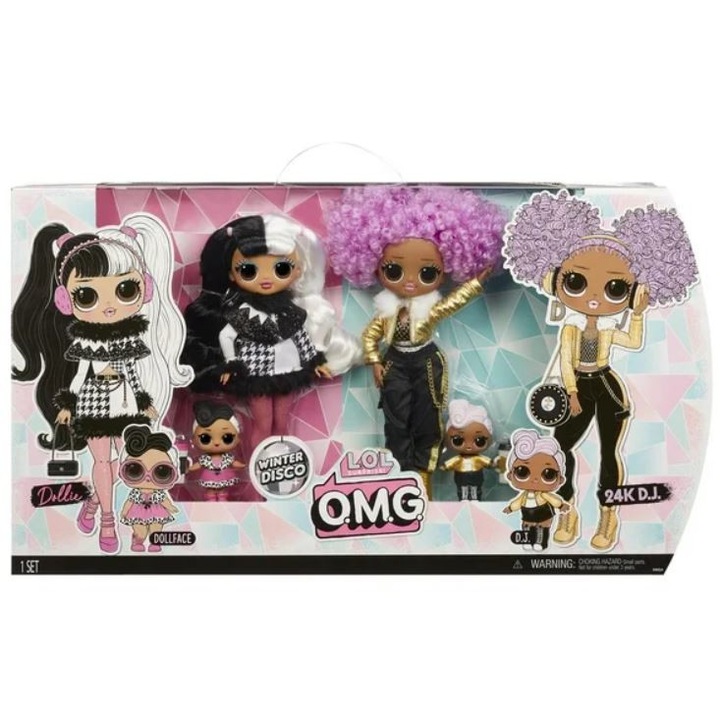 Игрален комплект LOL Surprise OMG Winter Disco 2 Pack Exclusive with Dollie & 24K DJ, 28 см