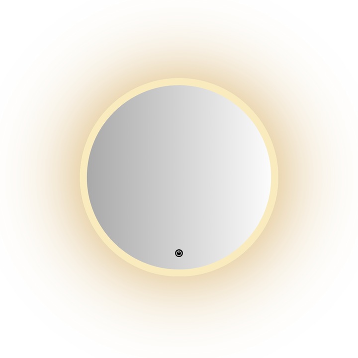 Oglinda cu Led, Glassico, DIA 700mm, Touch, Sablata