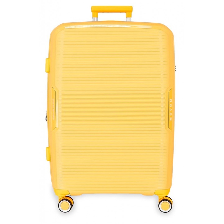Troler mediu polipropilena, Movom Inari, expandabil, galben, 49x68x27 cm