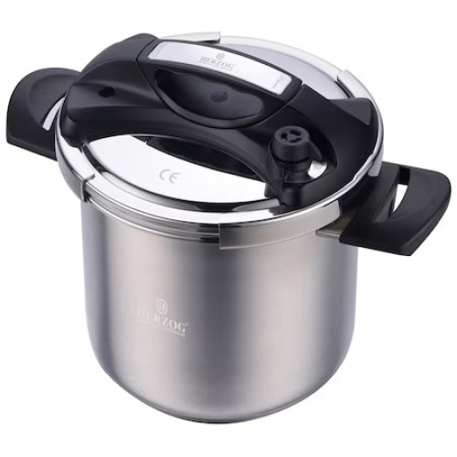 Тенджера под налягане HERZOG HR24-PS6L, диаметър 24см. вместимост 6л ...