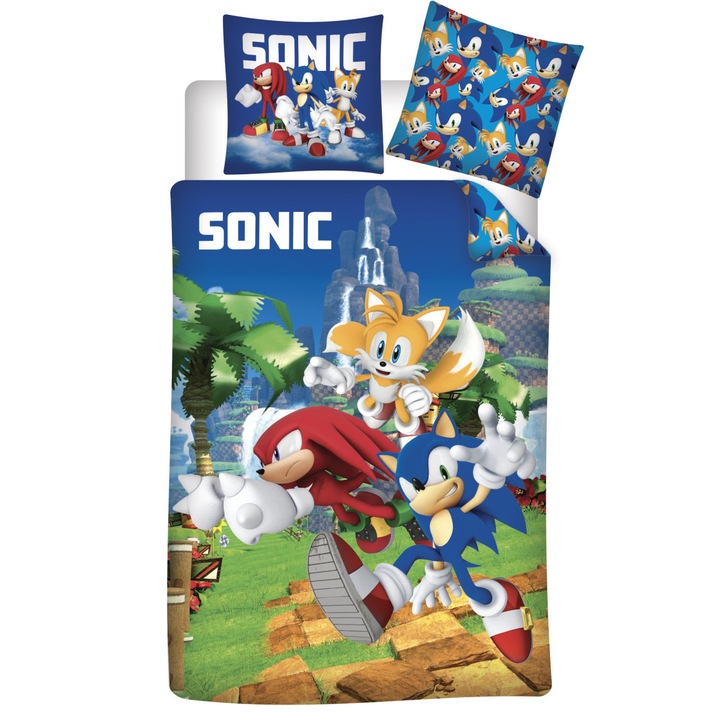Sonic a sündisznó Speedy Dreams ágyneműhuzat 140×200cm, 70×90 cm