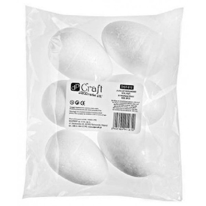 Set 6 oua decorative, dp Craft, 9cm, Alb