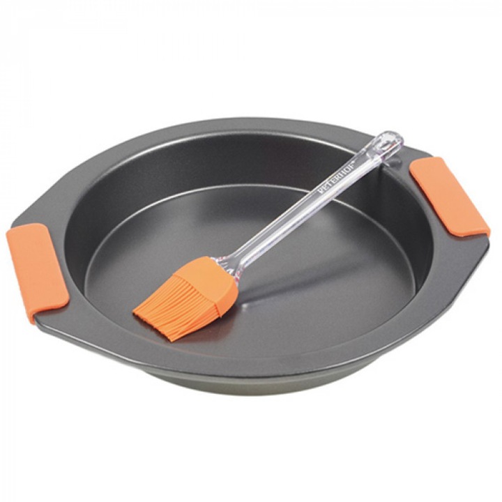 Tava tort Peterhof PH-15355, manere si spatula din silicon, diametru 25 cm