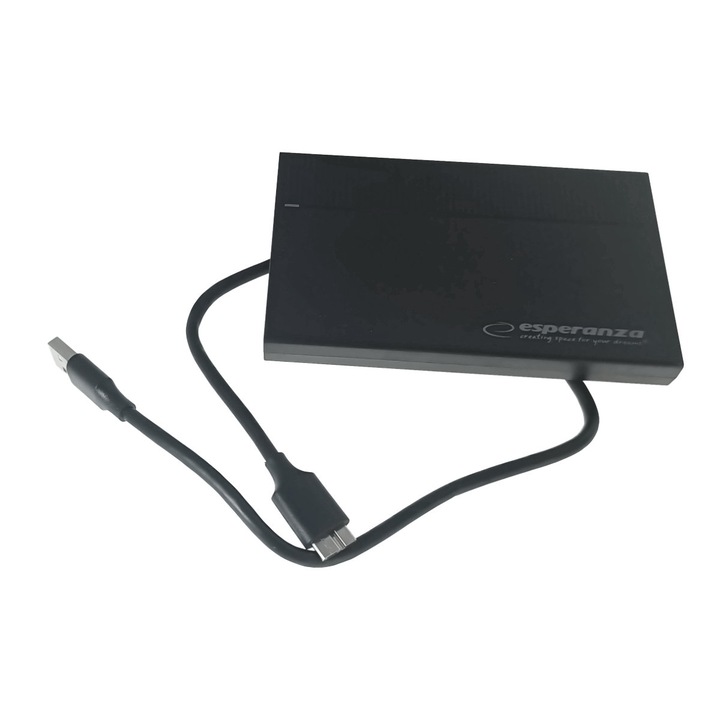 Външен калъф за HDD/SSD Sata 2.5", USB 3.0, Esperanza EBA102, черен