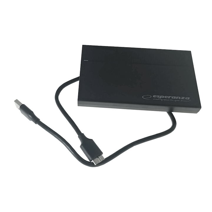Külső tok HDD/SSD Sata 2.5" USB 3.0, Esperanza EBA102, fekete