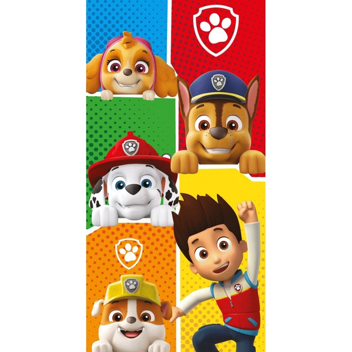 Prosop de baie, BrandMac, Model Paw Patrol, 70 x 140 cm, Multicolor