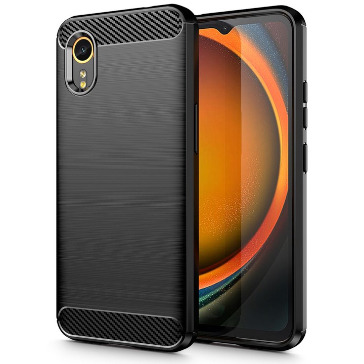 Кейс за Samsung Galaxy Xcover7 - Techsuit Carbon Silicone - черен