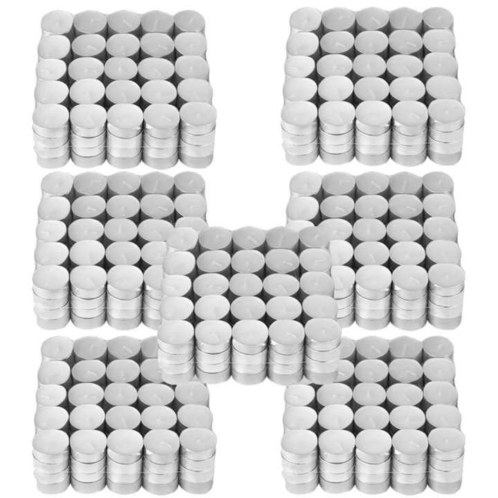 700 db Teno Pill Gyertya készlet, viaszból, szagtalan, égési idő 3 óra, 4 cm, fehér