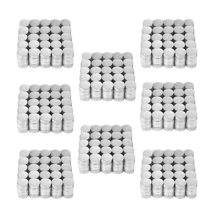800 db Teno® Pill Gyertya készlet, viasz, szagtalan, égési idő 3 óra, 3,6 x 0,8 cm, fehér