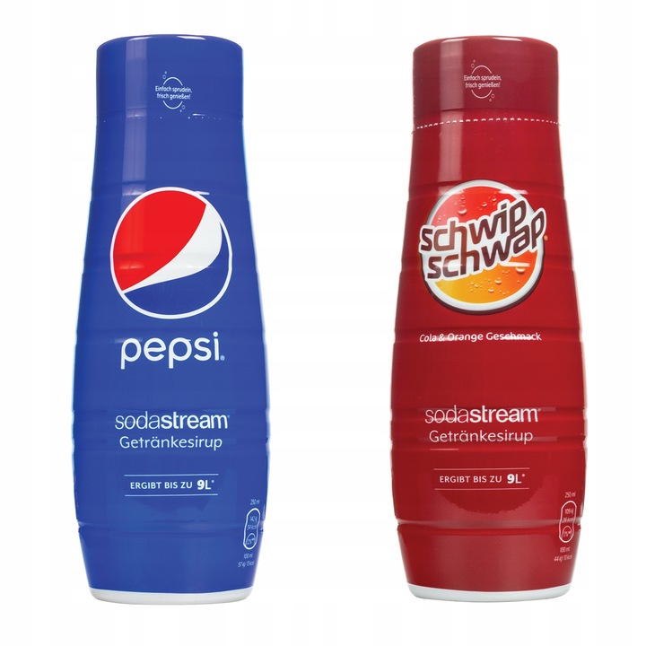 Sodastream szirup, vízkoncentrátumok Pepsi + Schwip Schwap Kóla Narancs 440ml, 2 db