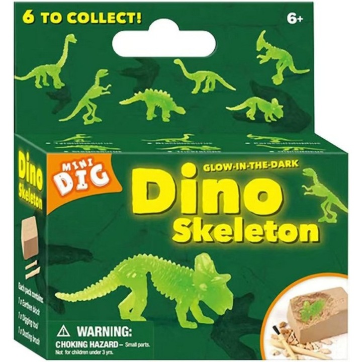 Dinoszaurusz ásó és összeszerelő készlet játék, 7,5x3,2 cm