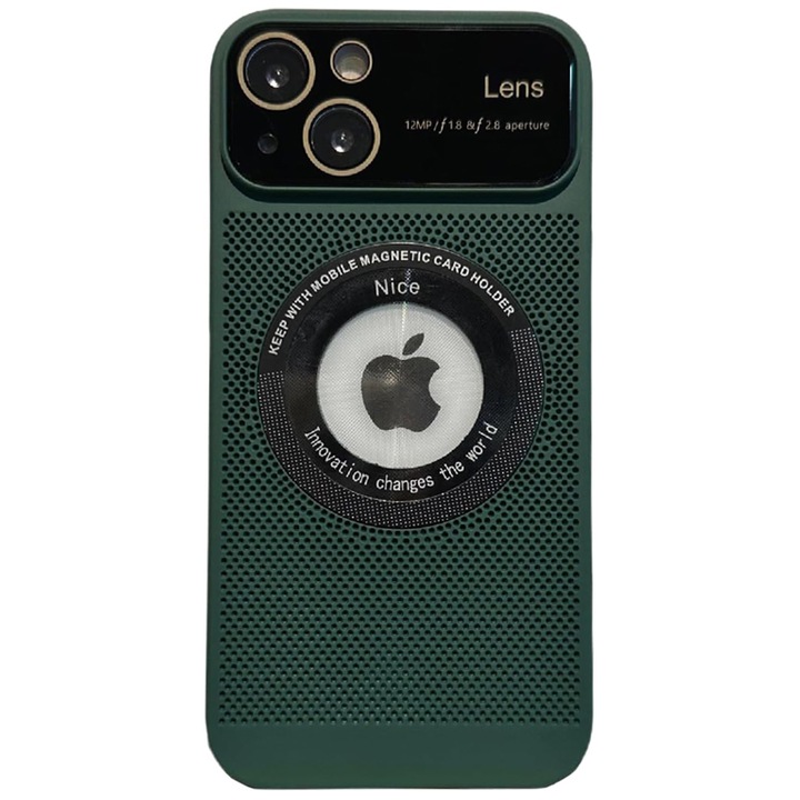 Husa Air Shield, Magsafe, Compatibila cu iPhone 14 si Aspect de iPhone 17 Pro, Verde