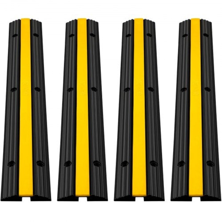 Set 4 limitatoare de viteza din cauciuc cu 1 canal, capacitate de incarcare de 8165 kg