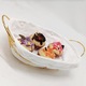 Cos paine, metalic, oval cu husa detasabila textila, 26X19cm, auriu ABYZ®™
