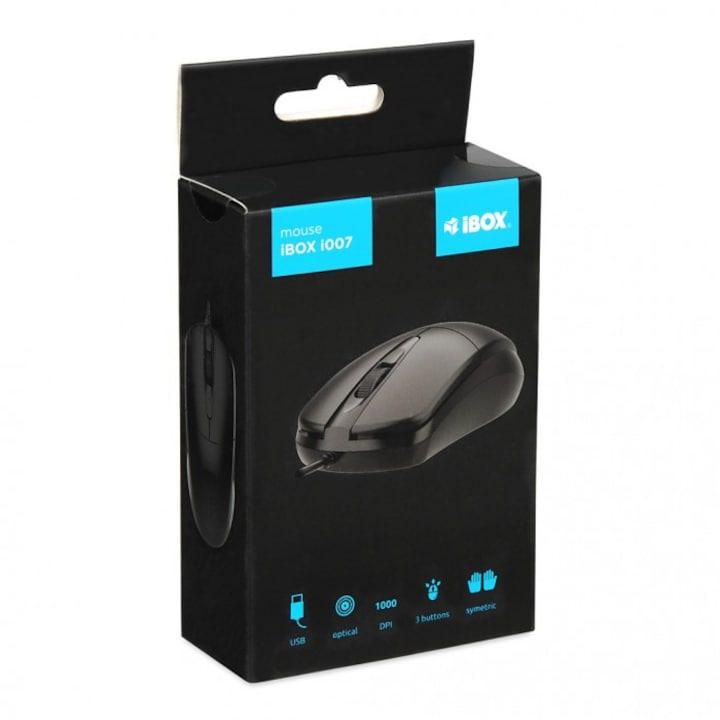 Mouse, iBOX, USB, Negru