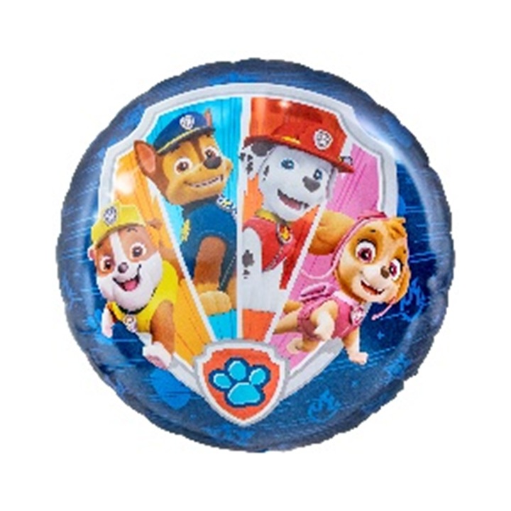 Фолиев балон, 45 см, Paw Patrol, кръгъл, многоцветен