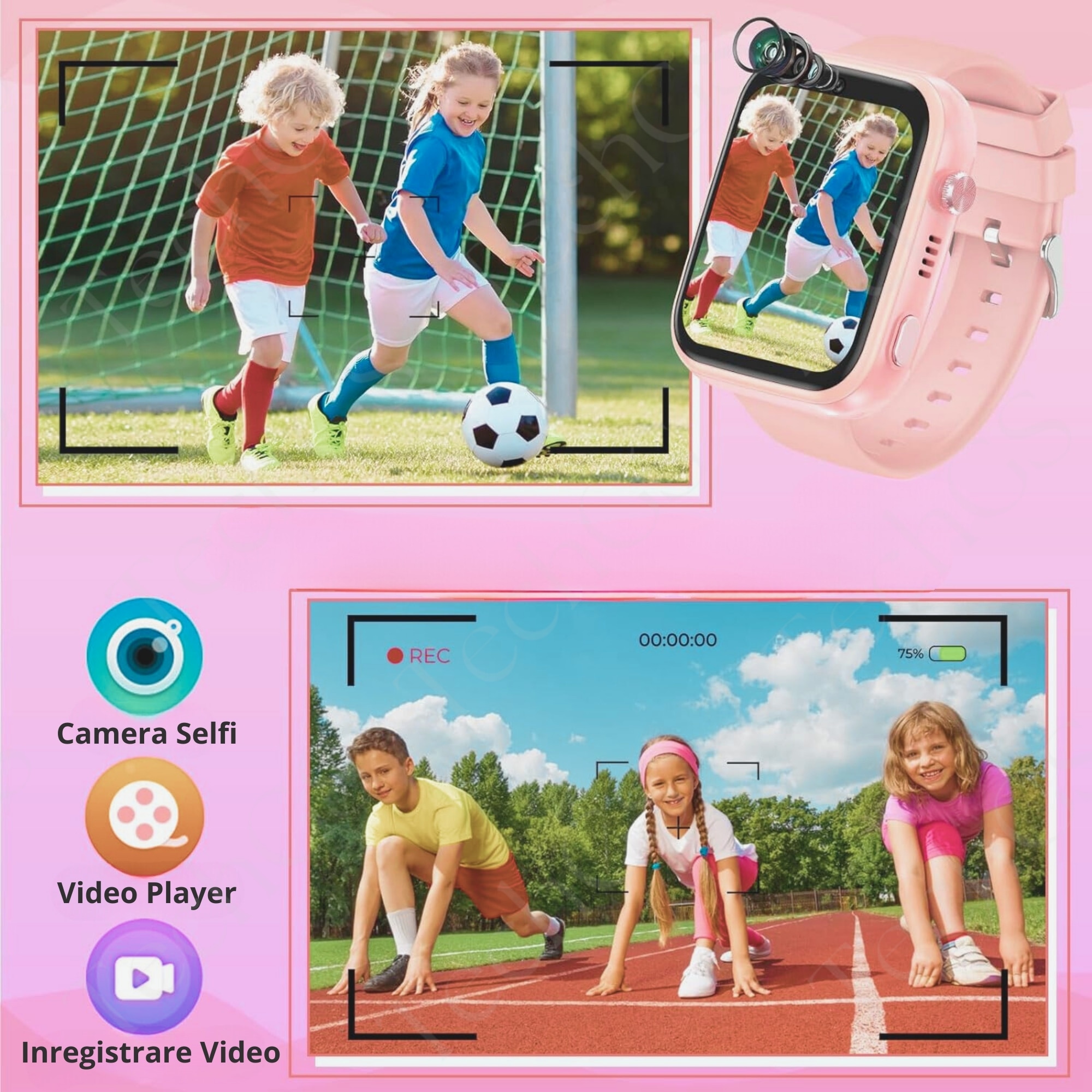 Ceas Smartwatch Copii, KidLife TechGS®, 4G cu GPS, 1.83 inch