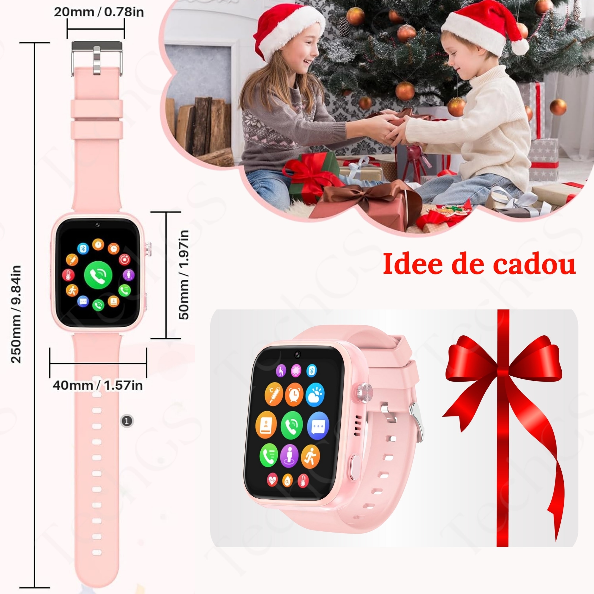 Ceas Smartwatch Copii, KidLife TechGS®, 4G cu GPS, 1.83 inch