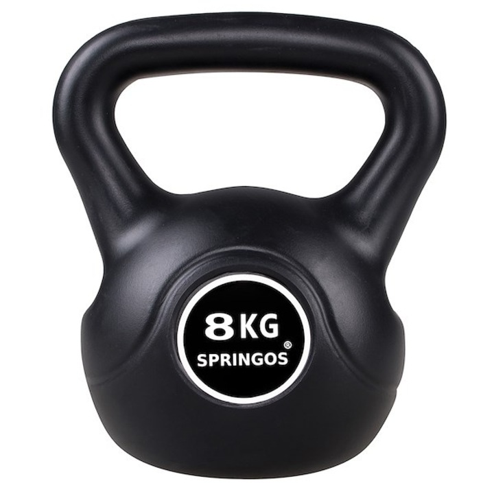 Пудовка Springos, 8 кг, PVC, Черен - eMAG.bg