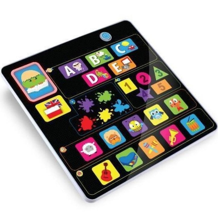 Tableta interactiva pentru copii, Smily Play, Plastic, Cu sunete, Multicolor