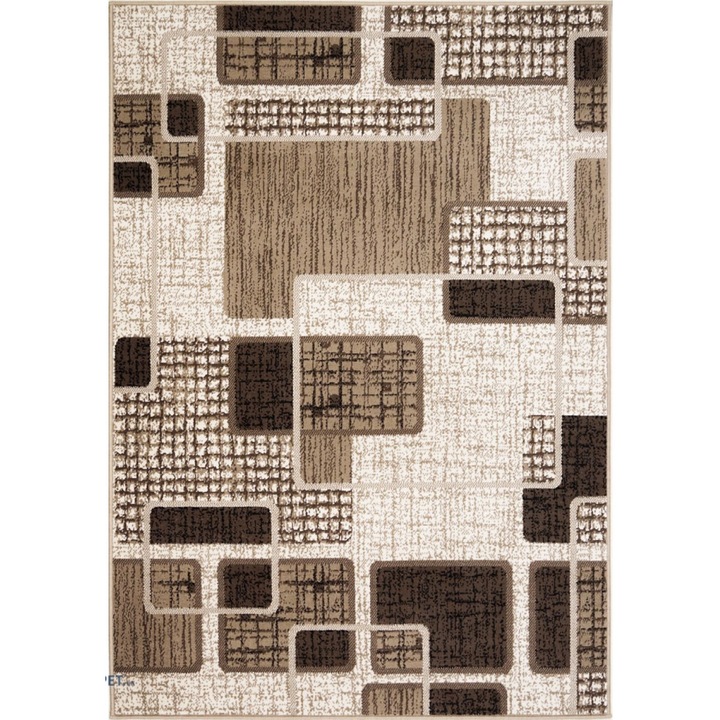 Modern szőnyeg, Luna 1801, barna/bézs, 160x230 cm, 1300 gr/m2